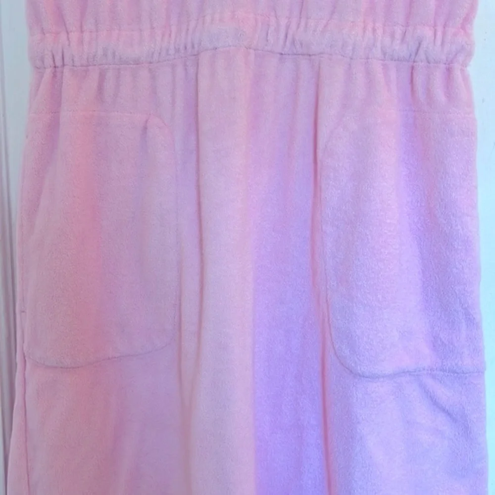 Crewcuts girls pink terrycloth coverup dress in size 14